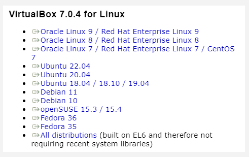 download VirtualBox for Linux
