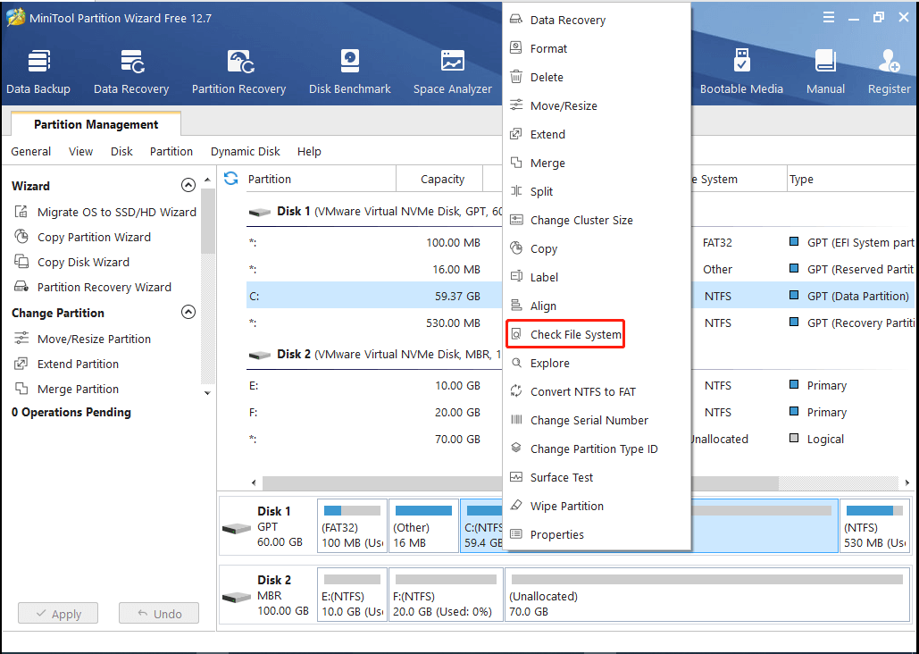 Check file system