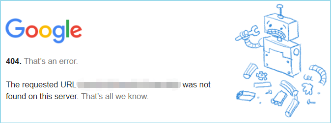 404 not found error
