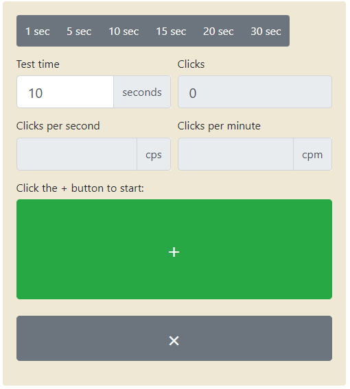 CPS Tester Clicks Per Second