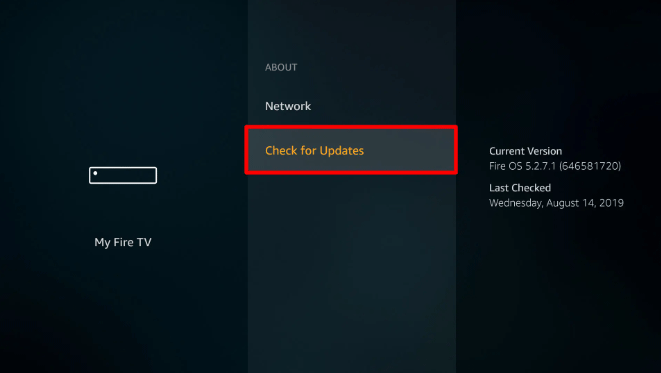 click Check for Updates