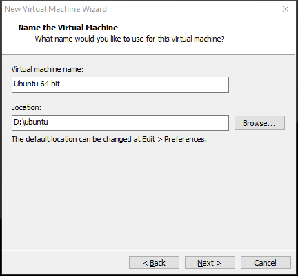 name the virtual machine