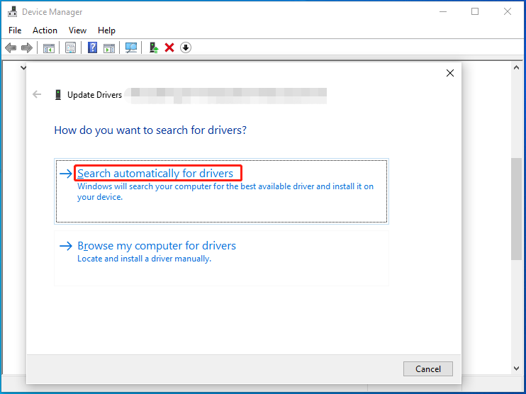 choose a way to update the driver