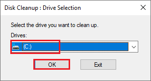 select the drive