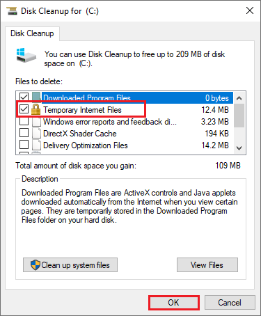 clean Temporary Internet Files