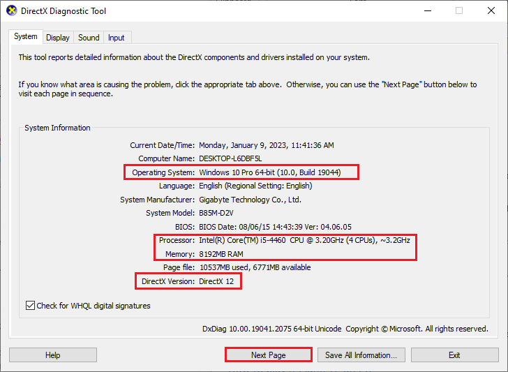view the DirectX version