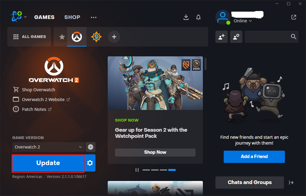 update Overwatch 2