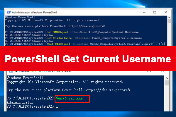 PowerShell Get Current Username on Windows 11/10/8/7 [Full Guide]