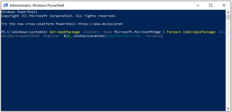 run PowerShell as administrator