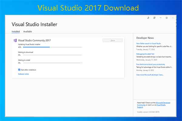 Visual Studio 2017 Download (Community/Professional/Enterprise)