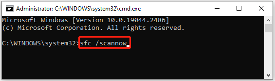 Run the SFC scan
