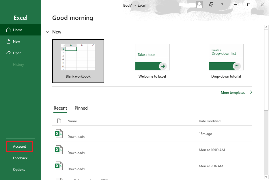 select Account