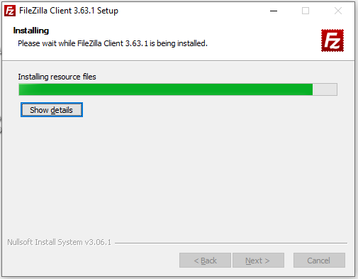 installing FileZilla on Windows