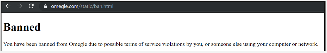 Omegle banned