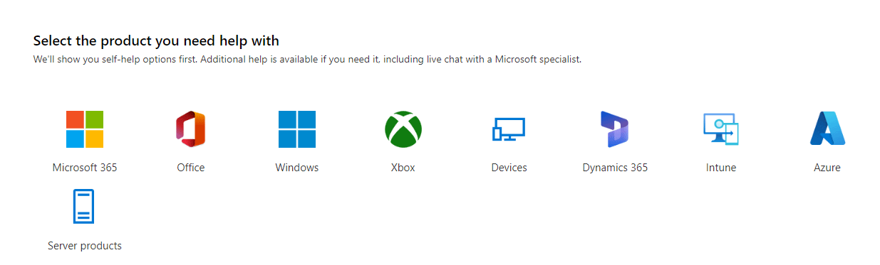 Microsoft Contact Us