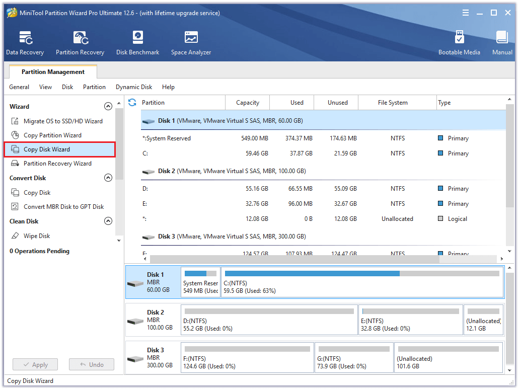 select Copy Disk Wizard optionselect Copy Disk Wizard option