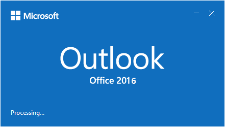 Outlook stuck on processing