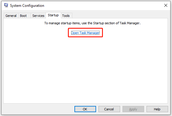 click Open Task Manager