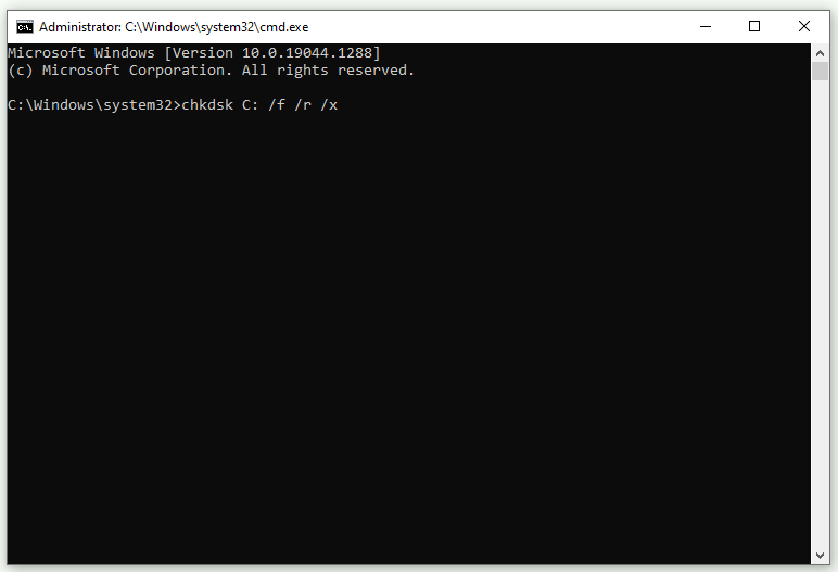 run CHKDSK