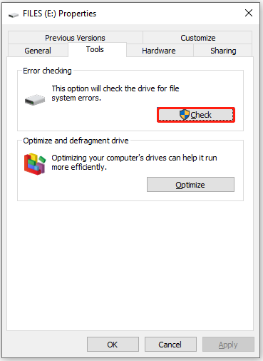 error checking tool