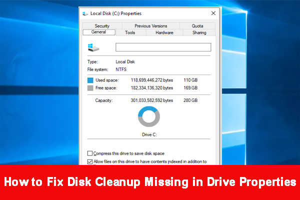 How to Fix Disk Cleanup Missing in Drive Properties Windows 10/11