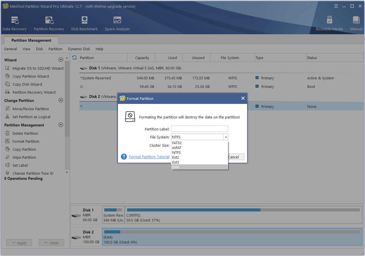format EXT4 on Windows