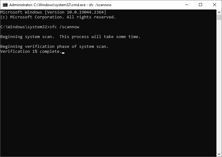 type the commands