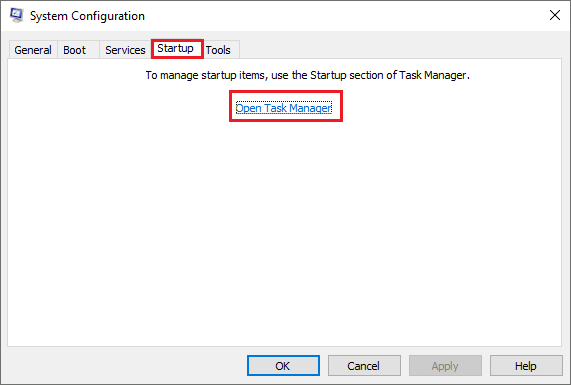 select Open Task Manager