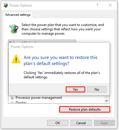Change the Power Management Settings