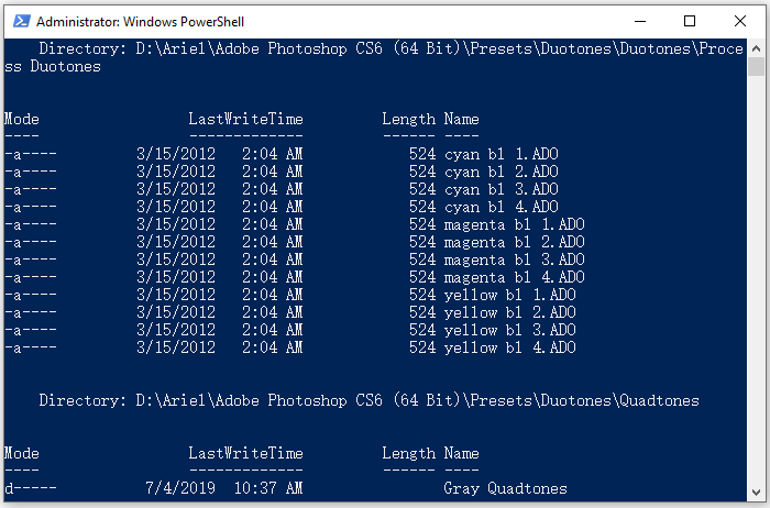 PowerShell search files recursively