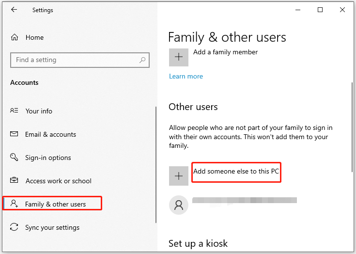 Create a new account