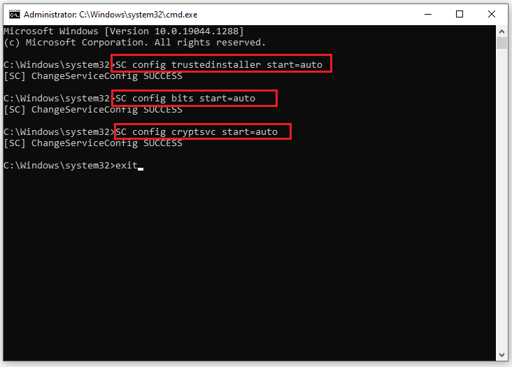 enable essential Windows Update services