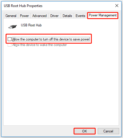 uncheck the box