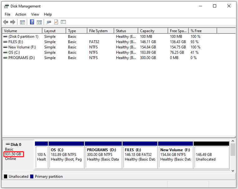 hard drive has less space than it should
