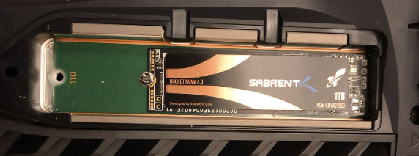insert the M.2 SSD to PS5