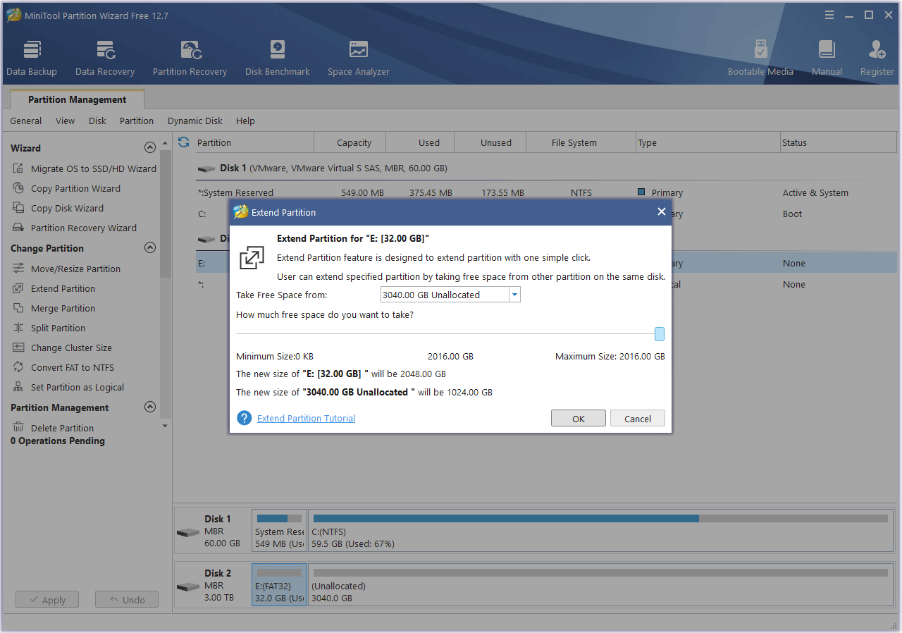 how to extend a partition