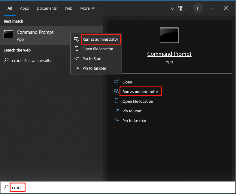 run Command Prompt as administrator