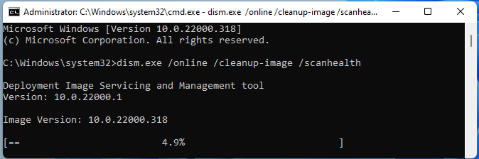 run DISM in Windows 11