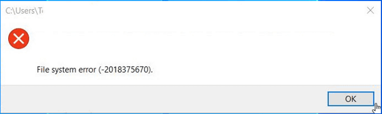 file system error 2018375670