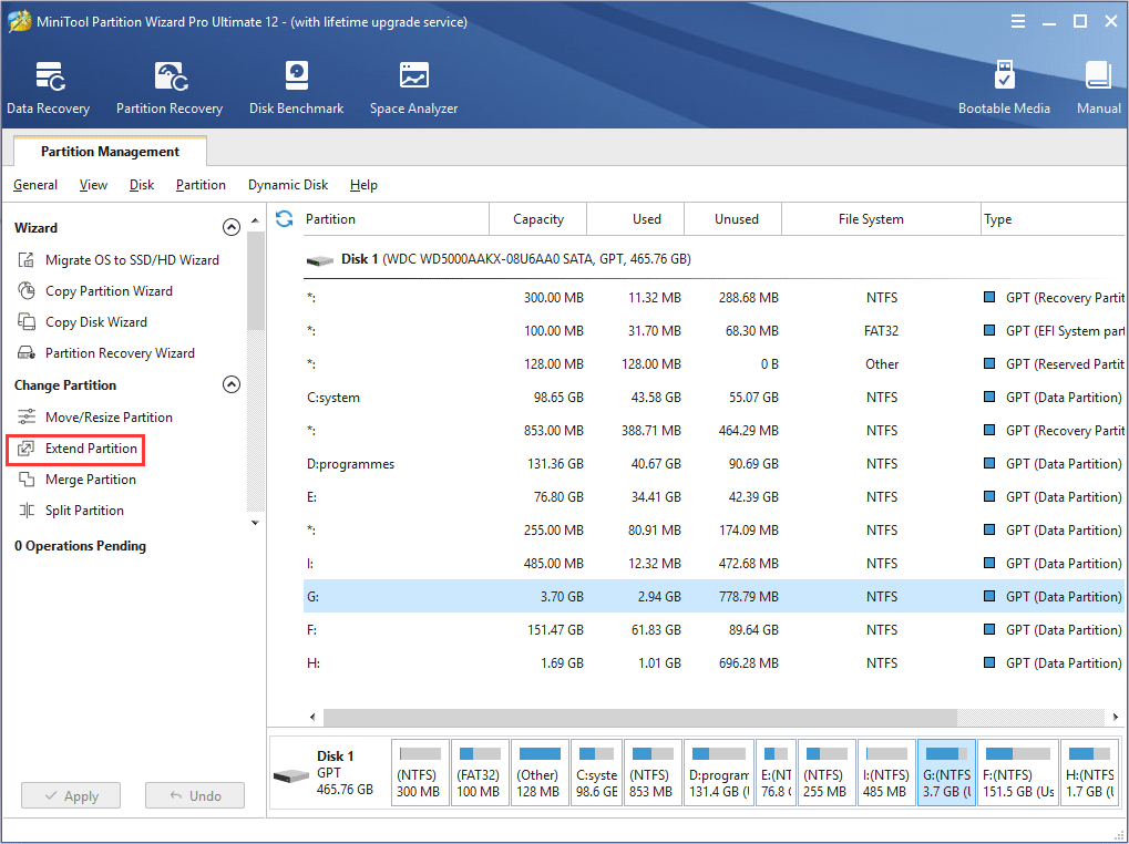 partition magic extend c drive