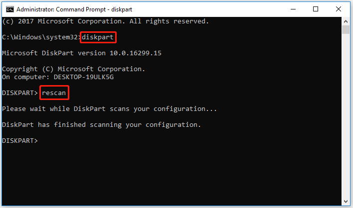 rescan your hard disk