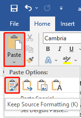Keep Source Formatting